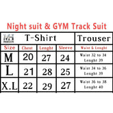 Gray double heart half sleeve night suit